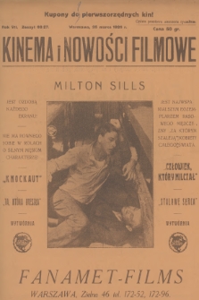 Kinema i Nowości Filmowe : niezależne dwutygodniowe czasopismo kinematograficzne. R.7, 1926, № 66/27