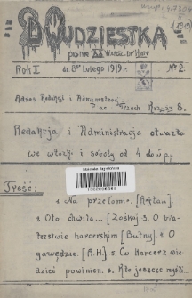 Dwudziestka : pismo XX Warsz. Dr. Harc. 1919, nr 2