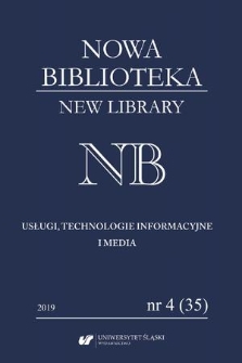 Nowa Biblioteka = New Library : NB : usługi, technologie informacyjne i media. 2019, nr 4