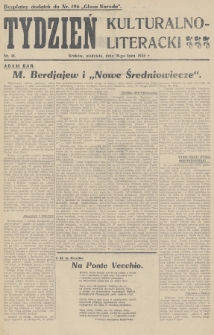 Tydzień Kulturalno-Literacki : bezpłatny dodatek do nr... „Głosu Narodu”. 1936, nr 16