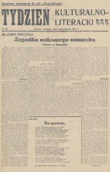Tydzień Kulturalno-Literacki : bezpłatny dodatek do nr... „Głosu Narodu”. 1936, nr 18