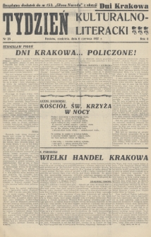 Tydzień Kulturalno-Literacki : bezpłatny dodatek do nr... „Głosu Narodu”. 1937, nr 23