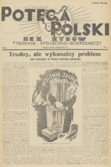 Potega Polski bez Żydów : tygodnik społeczno-gospodarczy. R.1, 1936, nr 2