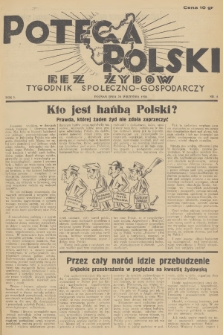 Potega Polski bez Żydów : tygodnik społeczno-gospodarczy. R.1, 1936, nr 4