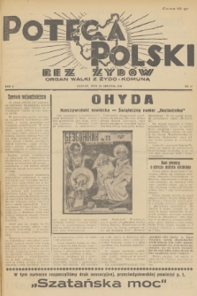 Potega Polski bez Żydów : organ walki z Żydo-komuną. R.1, 1936, nr 17