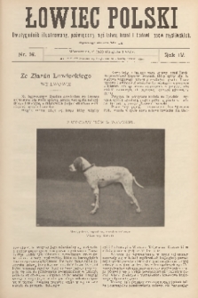 Łowiec Polski : dwutygodnik ilustrowany, poświęcony myślistwu, broni i hodowli psów myśliwskich. R.4, 1902, nr 16