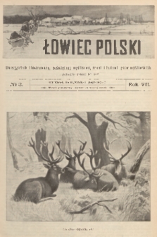 Łowiec Polski : dwutygodnik ilustrowany, poświęcony myślistwu, broni i hodowli psów myśliwskich. R.7, 1905, nr 3