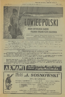 Łowiec Polski : pismo tygodniowe : organ Centralnego Związku Polskich Stowarzyszeń Łowieckich. R.22, 1929, nr 16