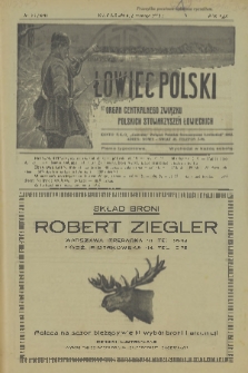 Łowiec Polski : pismo tygodniowe : organ Centralnego Związku Polskich Stowarzyszeń Łowieckich. R.22, 1929, nr 23