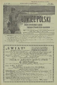 Łowiec Polski : pismo tygodniowe : organ Centralnego Związku Polskich Stowarzyszeń Łowieckich. R.22, 1929, nr 33