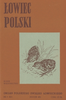 Łowiec Polski : organ Polskiego Związku Łowieckiego. R.53, 1951, nr 8