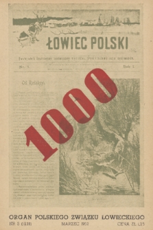 Łowiec Polski : organ Polskiego Związku Łowieckiego. R.54, 1952, nr 3