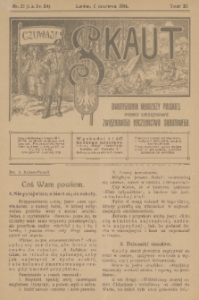 Skaut : dwutygodnik młodzieży polskiej : pismo urzędowe Związkowego Naczelnictwa Skautowego. T.3, 1914, nr 21