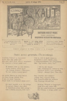 Skaut : dwutygodnik młodzieży polskiej : pismo urzędowe Związkowego Naczelnictwa Skautowego. T.6, 1918, nr 4