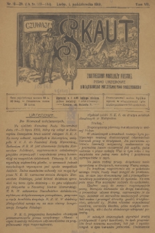 Skaut : dwutygodnik młodzieży polskiej : pismo urzędowe Związkowego Naczelnictwa Skautowego. T.7, 1919, nr 19-20