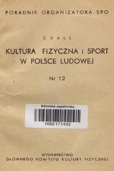 Kultura fizyczna i sport w Polsce Ludowej