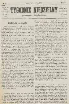 Tygodnik Niedzielny : pismo ludowe : wychodzi jako dodatek do Gazety Narodowej. R.5, 1871, nr 7