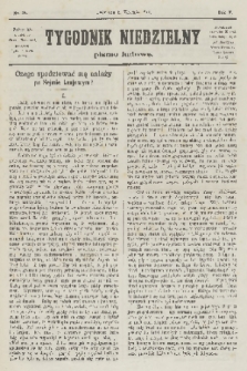 Tygodnik Niedzielny : pismo ludowe : wychodzi jako dodatek do Gazety Narodowej. R.5, 1871, nr 35