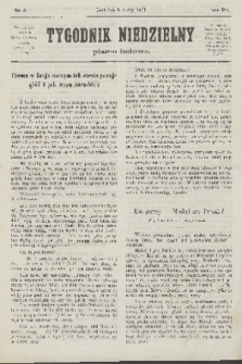 Tygodnik Niedzielny : pismo ludowe : wychodzi jako dodatek do Gazety Narodowej. R.7, 1873, nr 6