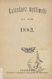 Kalendarz Myśliwski na Rok 1883