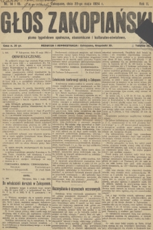Głos Zakopiański : pismo tygodniowe społeczne, ekonomiczne i kulturalno-oświatowe. R.2, 1924, nr 14-15