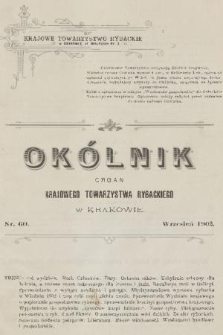 Okólnik : organ Krajowego Towarzystwa Rybackiego w Krakowie. 1902, [Nr] 60