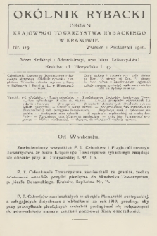 Okólnik Rybacki : organ Krajowego Towarzystwa Rybackiego w Krakowie. 1910, nr 113