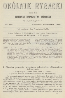 Okólnik Rybacki : organ Krajowego Towarzystwa Rybackiego w Krakowie. 1911, nr 119