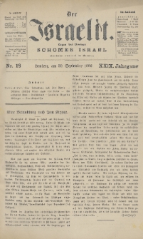 Der Israelit : Organ der Vereines Schomer Israel. 1896, nr 18