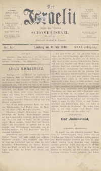 Der Israelit : Organ der Vereines Schomer Israel. 1898, nr 10