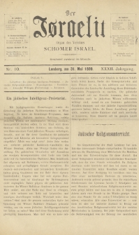 Der Israelit : Organ der Vereines Schomer Israel. 1899, nr 10