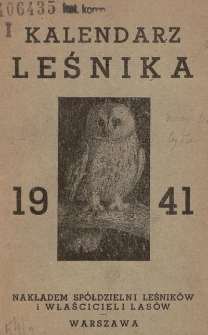 Kalendarz Leśnika na Rok 1941