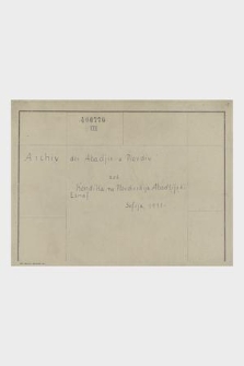 Katalog kartkowy Biblioteki Jagiellońskiej: czasopisma: zakres skrzynki nr 9: ARCHIV DER - ARCHIVES