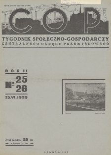 C. O. P. : tygodnik społeczno-gospodarczy Centralnego Okręgu Przemysłowego. 1939, nr 25-26
