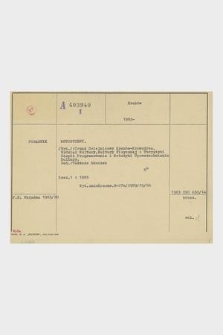 Katalog kartkowy Biblioteki Jagiellońskiej: czasopisma: zakres skrzynki nr 119: PORADNIK (L-Z) - POW