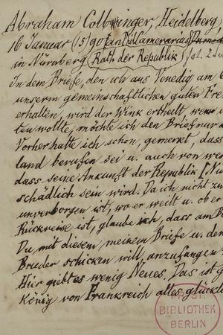 9 Briefe an Philipp Camerarius 1588-1590, 4 Notizen