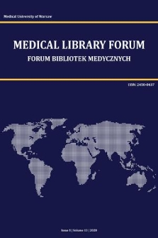 Forum Bibliotek Medycznych = Medical Library Forum. Vol. 13, 2020, iss. 1