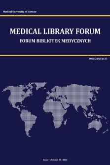 Forum Bibliotek Medycznych = Medical Library Forum. Vol. 14, 2021, iss. 1