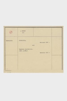 Katalog kartkowy Biblioteki Jagiellońskiej: czasopisma: zakres skrzynki nr 168: TRY - TYGODNIK (A-E)