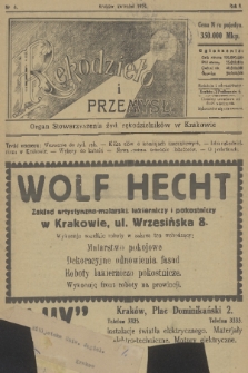 Rękodzieło i Przemysł : organ Stowarzyszenia Żydowskich Rękodzielników w Krakowie. R. 2, 1924, nr 4