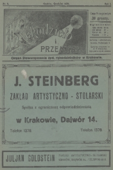 Rękodzieło i Przemysł : organ Stowarzyszenia Żydowskich Rękodzielników w Krakowie. R. 2, 1924, nr 8