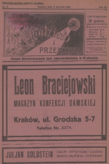 Rękodzieło i Przemysł : organ Stowarzyszenia Żydowskich Rękodzielników w Krakowie. R. 3, 1925, nr 2