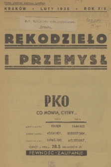 Rękodzieło i Przemysł : organ Związku Rękodzielników Żydowskich Województwa Krakowskiego. R. 14 [i.e. 13], 1935, nr 2