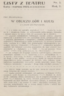 Listy z Teatru. R. 2, 1925, nr 5