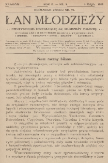 Łan Młodzieży : dwutygodnik kształcącej się młodzieży polskiej. R. 2, 1909, nr 9