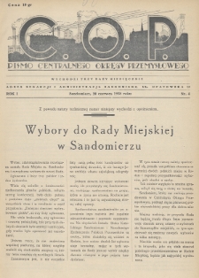 C. O. P. : pismo Centralnego Okręgu Przemysłowego. 1938, nr 4
