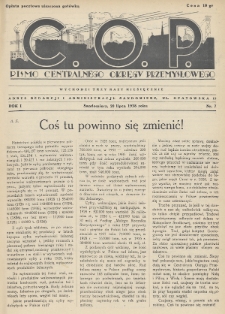 C. O. P. : pismo Centralnego Okręgu Przemysłowego. 1938, nr 7