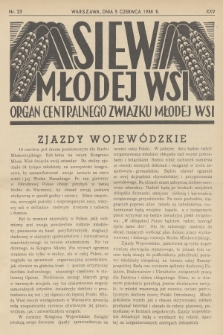 Siew Młodej Wsi : organ Centralnego Związku Młodej Wsi. R. 25, 1938, nr 23