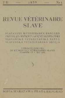 Revue Vétérinaire Slave. T. 2, 1935, nr 1