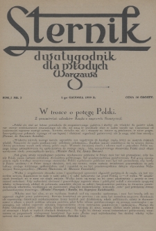 Sternik : dwutygodnik dla młodych. 1929, nr 3